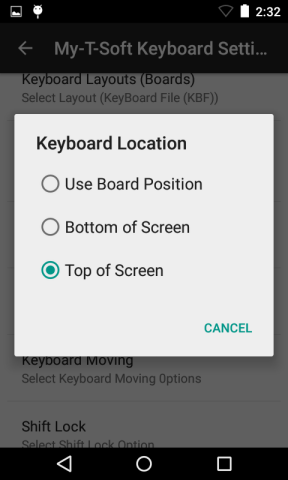 My-T-Soft Keyboard Settings