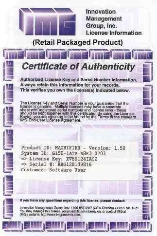Certificate of Authenticity (Current)