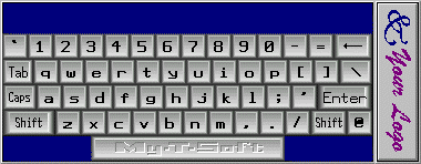 My-T-Soft TS keyboard with hidden keys and custom logo size 9